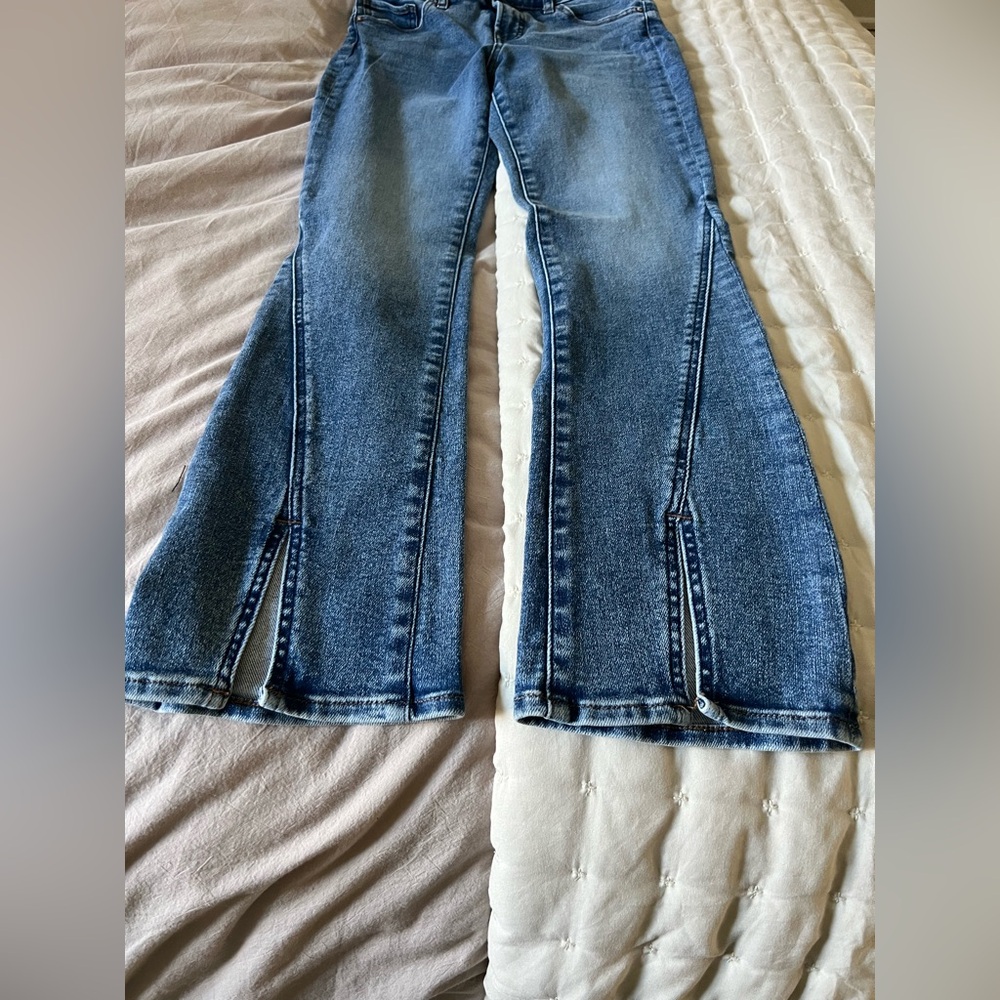 Express Skyscraper Jeans with front vent-worn once! Size 2 s.